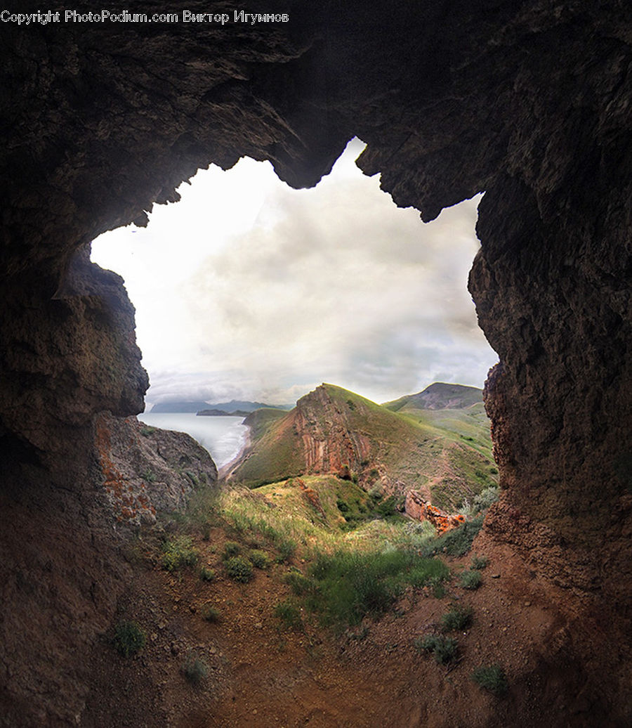 Cave, Hole, Mesa, Outdoors, Arch, Landscape, Nature