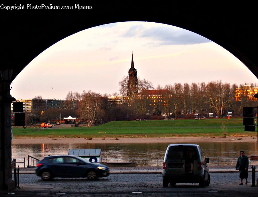 Flood, Architecture, Bell Tower, Clock Tower, Tower, Automobile, Car