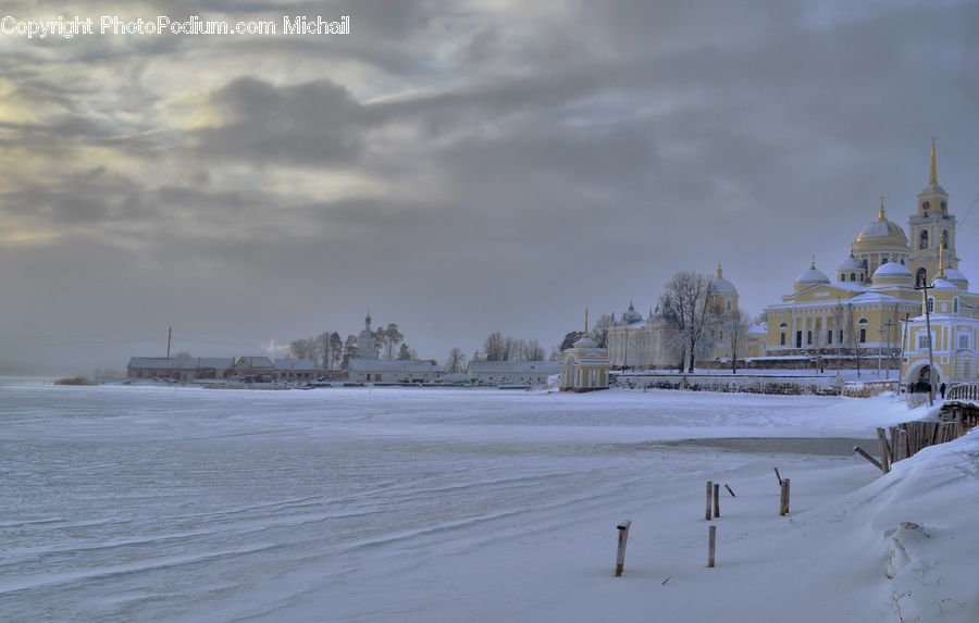 Ice, Outdoors, Snow, Architecture, Cathedral, Church, Worship