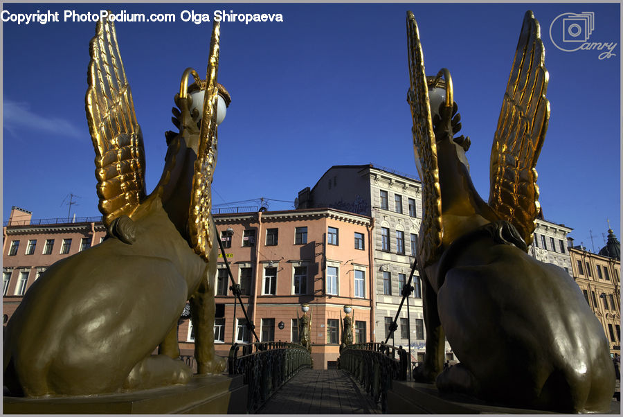 Art, Sculpture, Statue, Gargoyle, Architecture, Downtown, Plaza