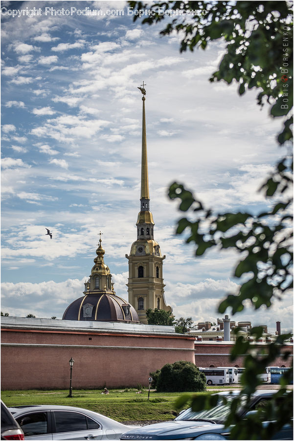 Architecture, Bell Tower, Clock Tower, Tower, Spire, Steeple, Automobile