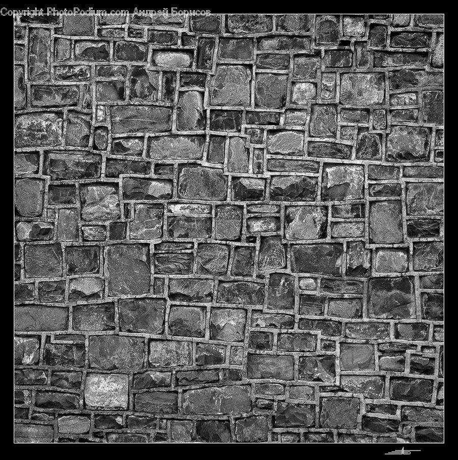 Brick, Cobblestone, Pavement, Walkway, Fence, Wall, Rubble