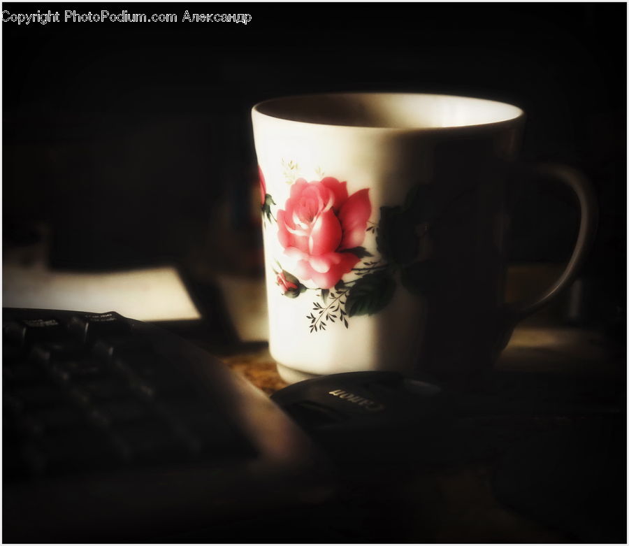Cup, Coffee Cup, Blossom, Flower, Plant, Rose, Flora