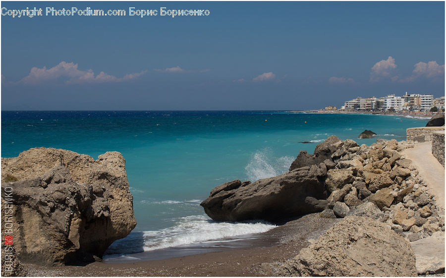 Beach, Coast, Outdoors, Sea, Water, Promontory, Rock