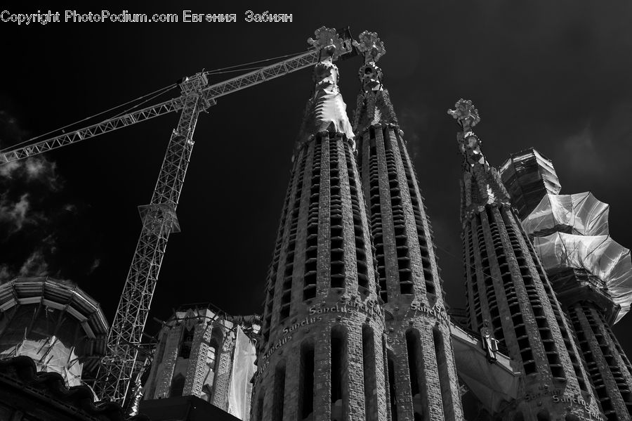 Architecture, City, Downtown, High Rise, Skyscraper, Cathedral, Church