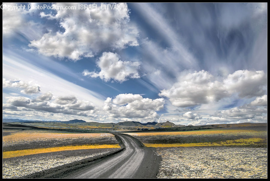 Road, Dirt Road, Gravel, Freeway, Highway, Cloud, Cumulus