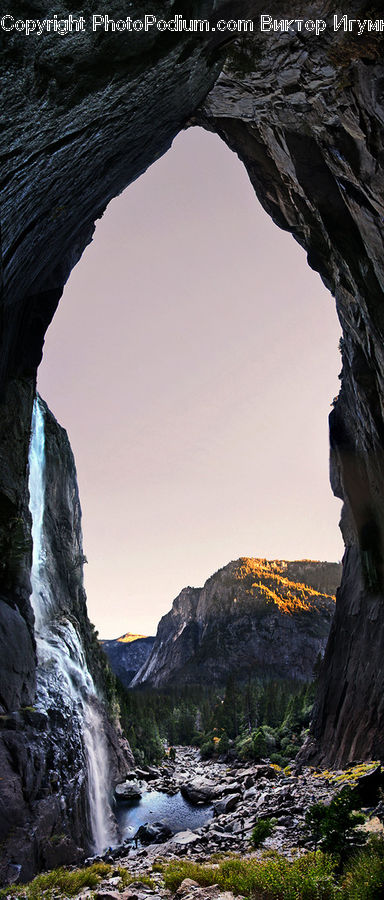 Creek, Outdoors, River, Water, Cave, Arch, Hole