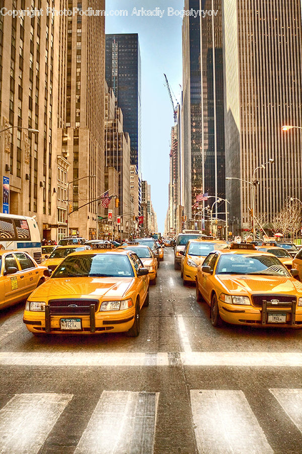 Cab, Car, Taxi, Vehicle, Automobile, Transportation, City