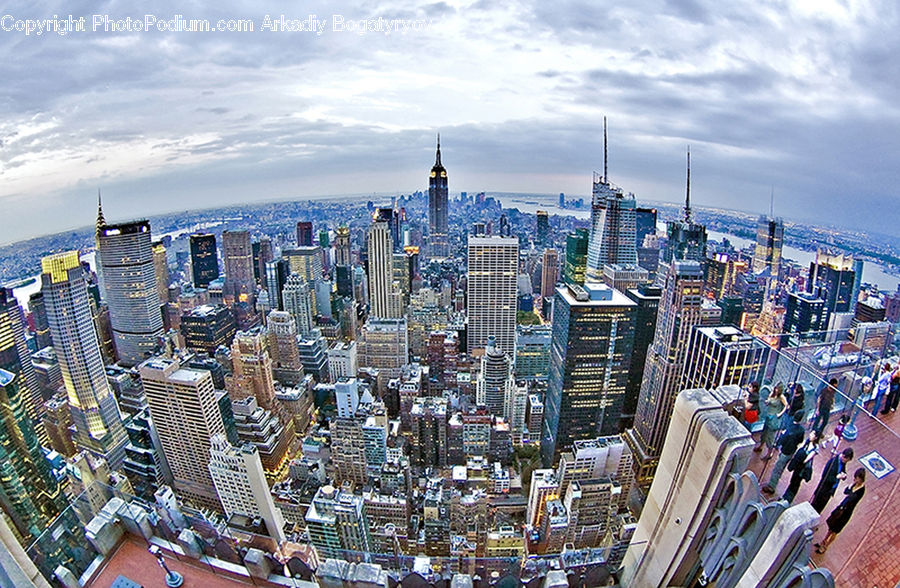 City, Downtown, Metropolis, Urban, Aerial View, Building, High Rise