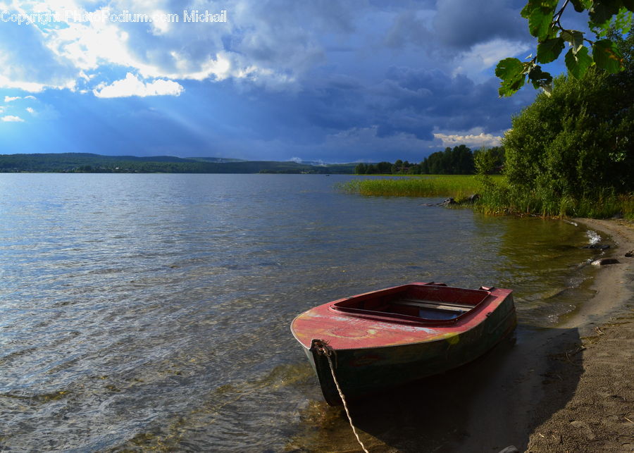 Boat, Rowboat, Vessel, Canoe, Dinghy, Landscape, Nature