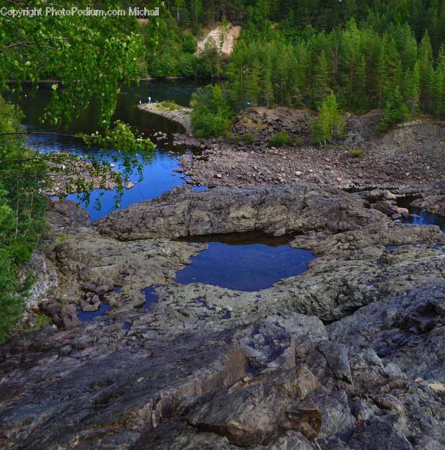 Crest, Mountain, Outdoors, Peak, Creek, River, Water