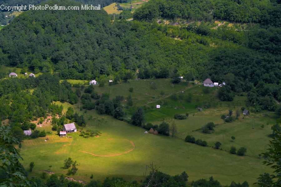 Golf Course, Grassland, Field, Grass, Land, Outdoors, Aerial View