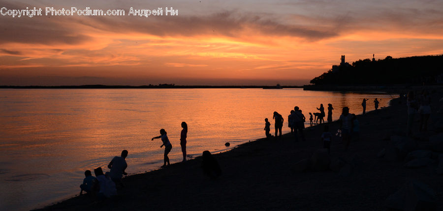 Silhouette, Dawn, Dusk, Red Sky, Sky, Sunrise, Sunset