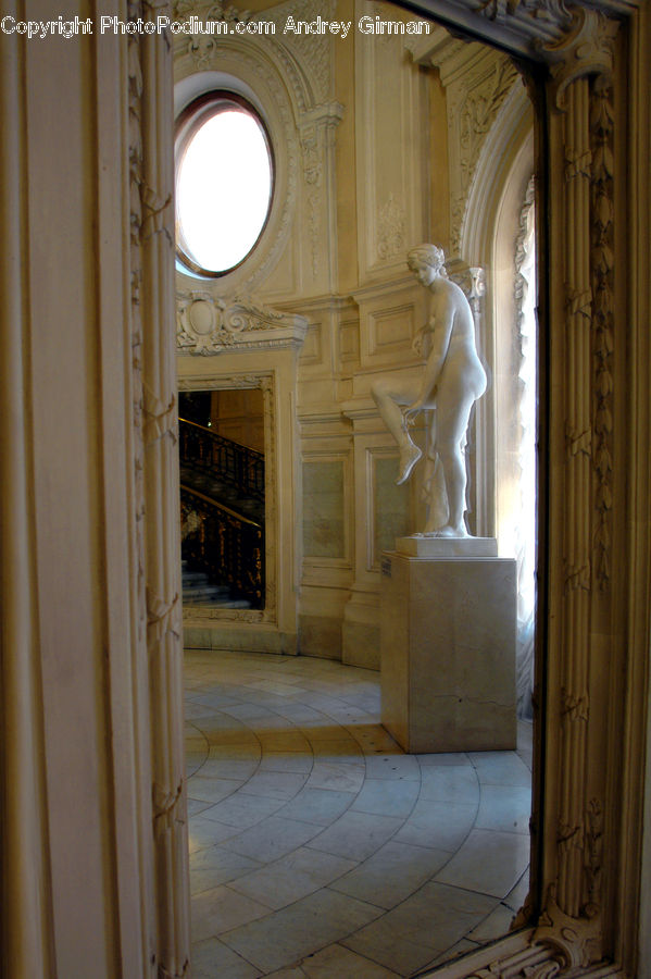 Column, Pillar, Floor, Flooring, Artemis, Corridor, Art