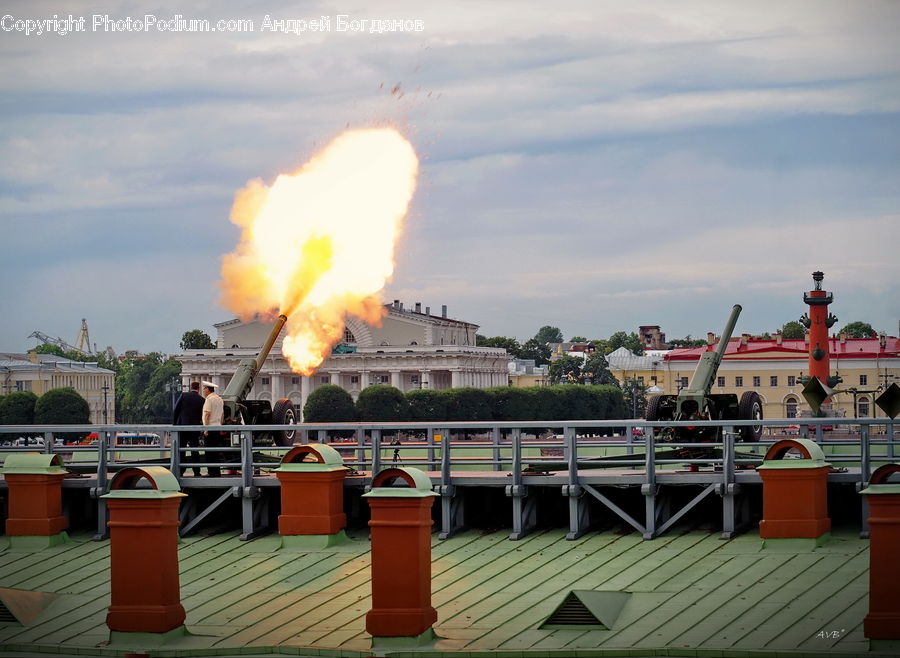 Fire, Flame, Bus, Vehicle, Boardwalk, Deck, Path