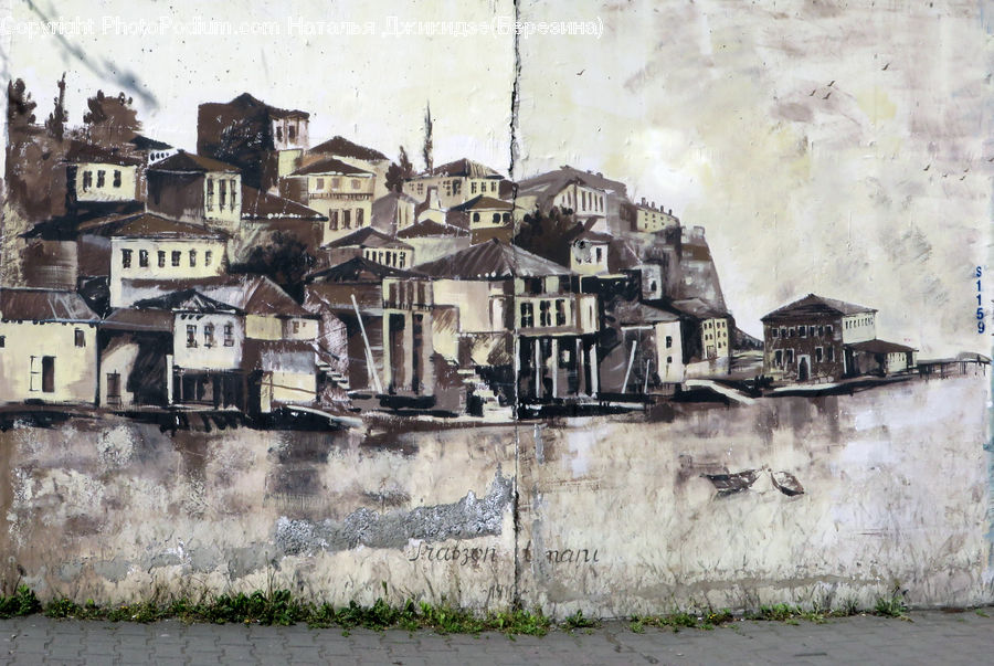 Art, Graffiti, Mural, Wall, Building, Downtown, Town