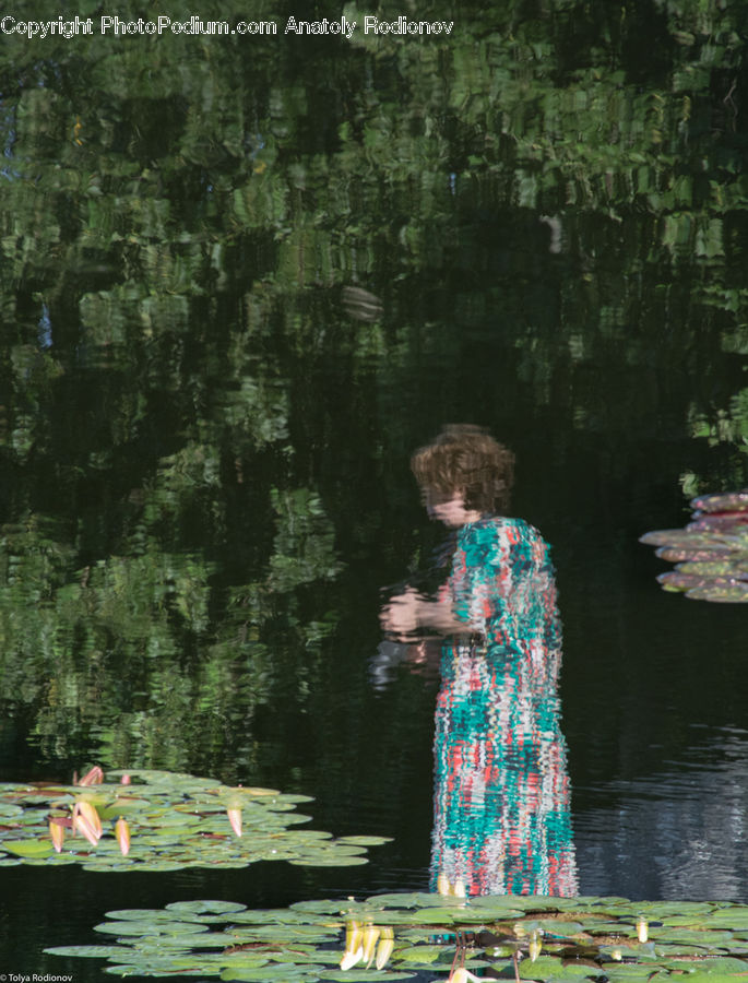 People, Person, Human, Outdoors, Pond, Water, Flower