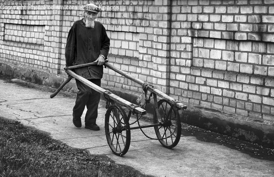 Human, People, Person, Bicycle, Bike, Vehicle, Stick
