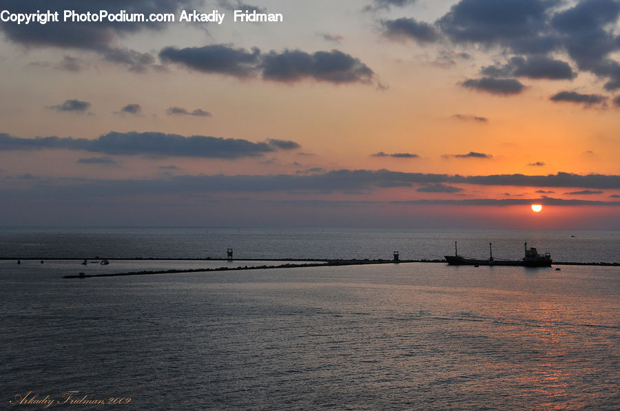 Dawn, Dusk, Red Sky, Sky, Sunrise, Sunset, Beach
