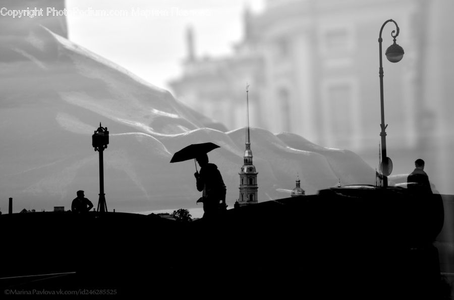 Umbrella, Silhouette, Lighting