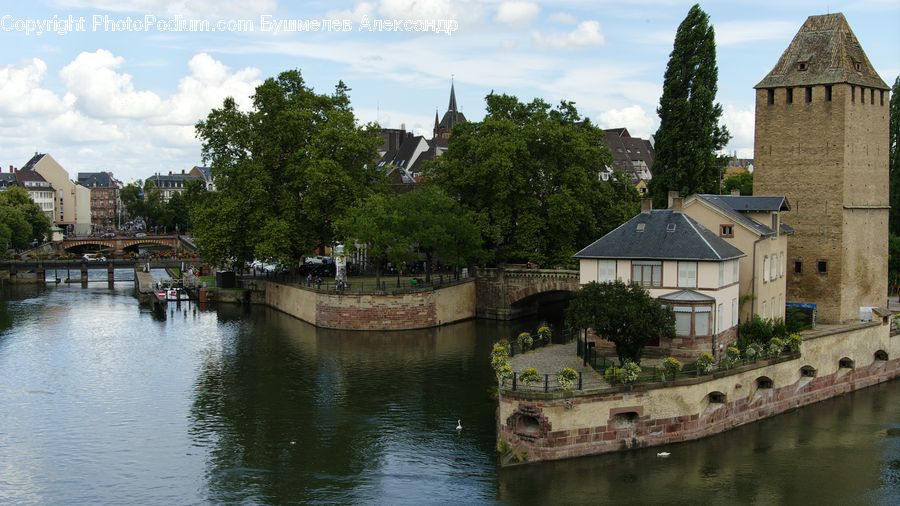 Castle, Ditch, Fort, Moat, Canal, Outdoors, River