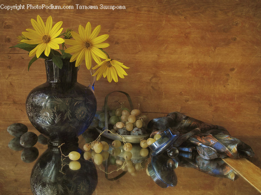 Glass, Goblet, Plant, Potted Plant, Flower, Flower Arrangement, Flower Bouquet