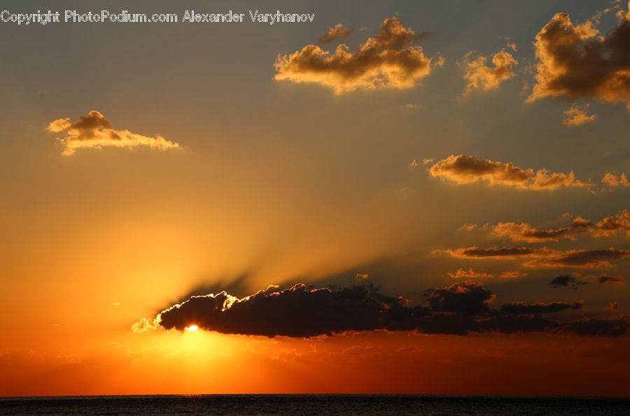 Azure Sky, Cloud, Outdoors, Sky, Cumulus, Dusk, Sunlight