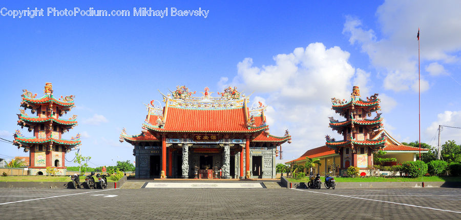 Architecture, Pagoda, Shrine, Temple, Worship, Downtown, Plaza