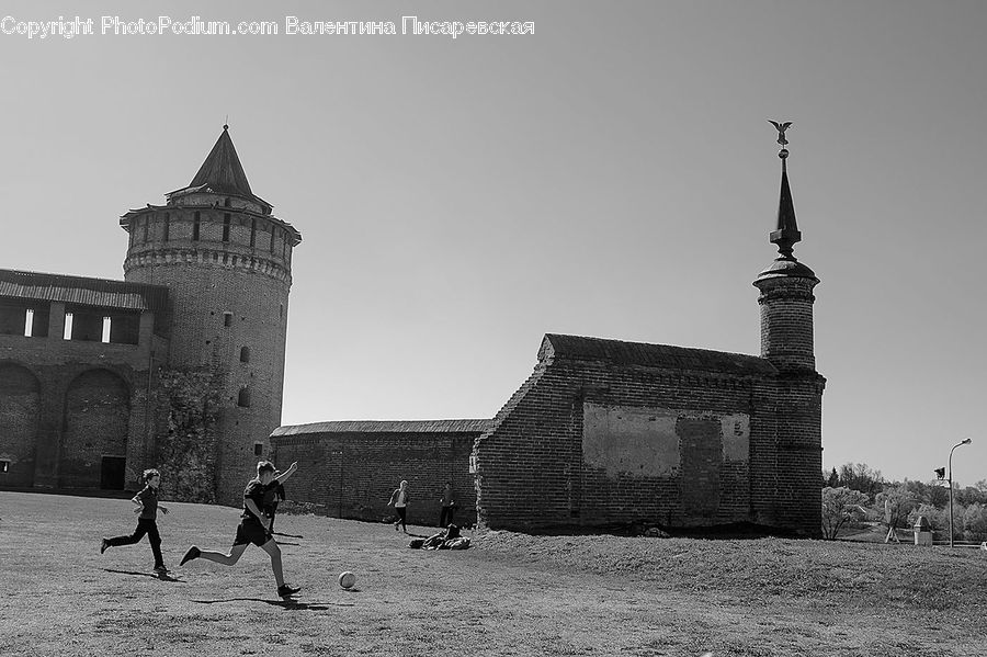 Football, Sport, Architecture, Castle, Fort, Exercise, Running