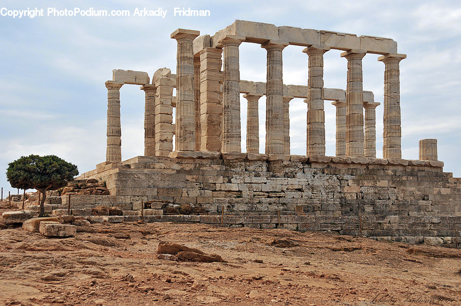 Ruins, Column, Pillar, Architecture, Parthenon, Temple, Worship