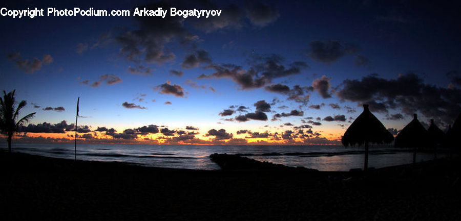 Dawn, Dusk, Red Sky, Sky, Sunrise, Sunset, Beach