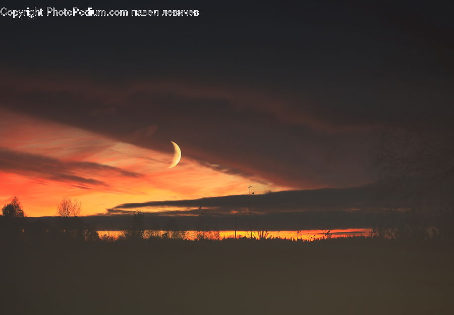 Dawn, Dusk, Red Sky, Sky, Sunrise, Sunset, Azure Sky
