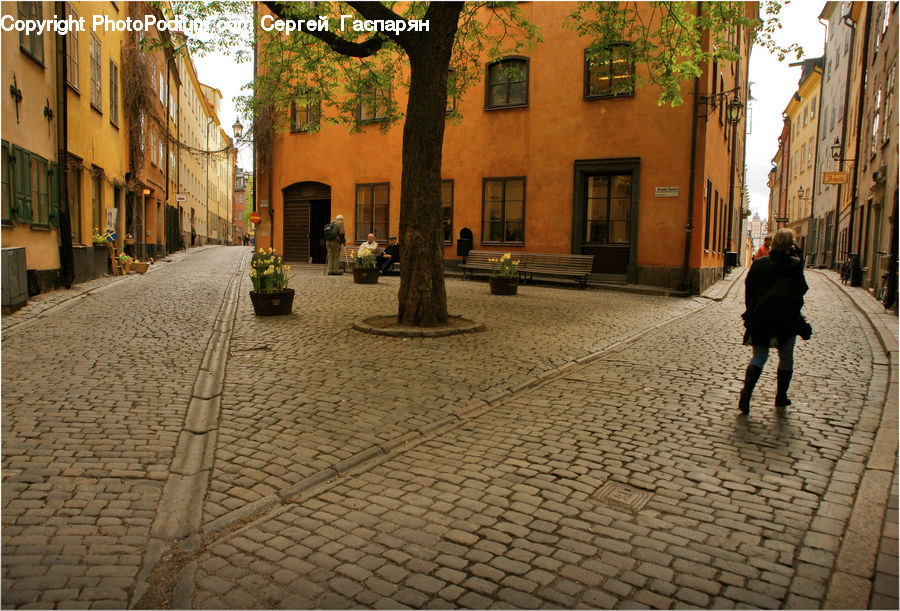 People, Person, Human, Cobblestone, Pavement, Walkway, Alley