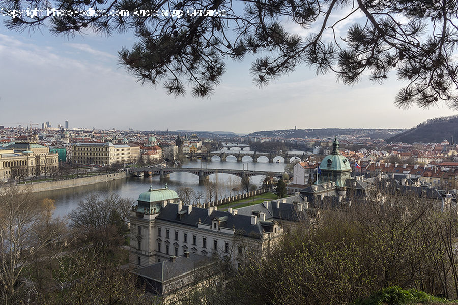 Architecture, Castle, Fort, Aerial View, Building, Downtown, Town