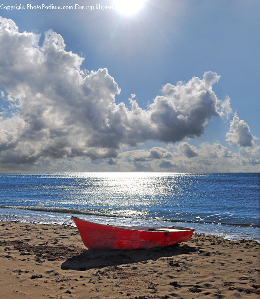 Boat, Rowboat, Vessel, Dinghy, Canoe, Beach, Coast