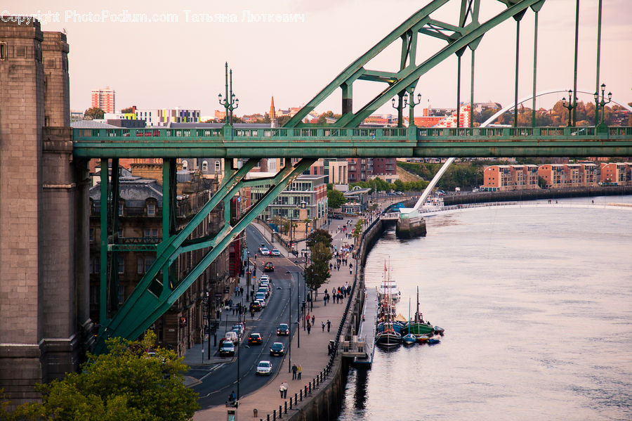 Bridge, Freeway, Overpass, Canal, Outdoors, River, Water