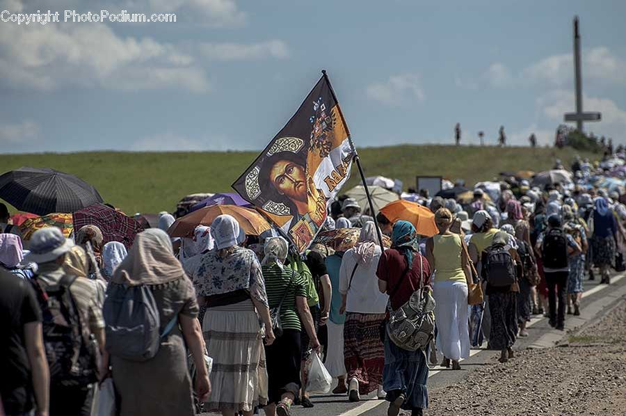 People, Person, Human, Crowd, Parade, Backpack, Bag