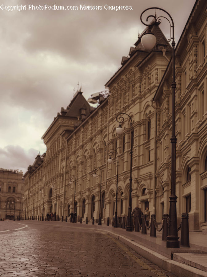 Architecture, Downtown, Plaza, Town Square, Building, Castle, Mansion