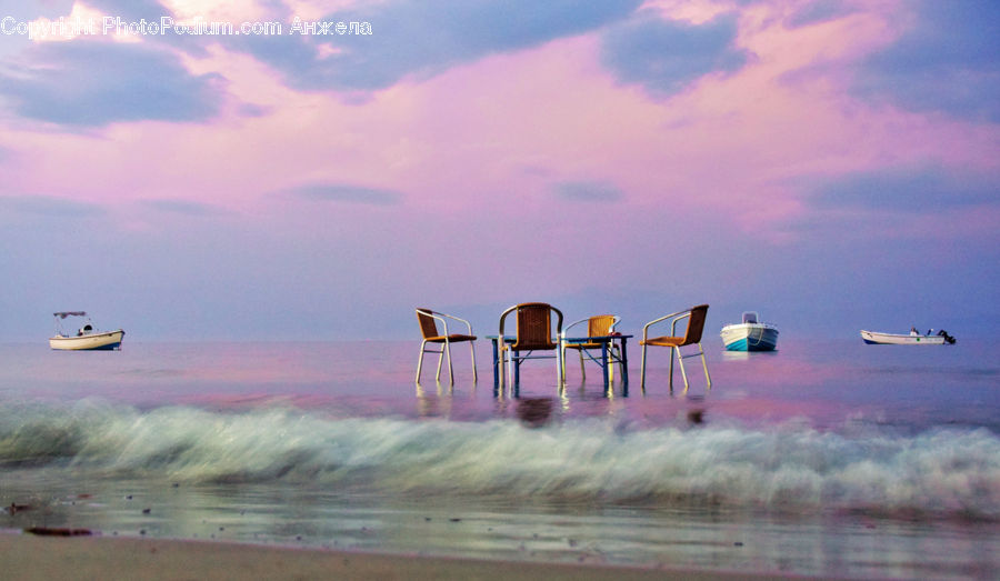 Chair, Furniture, Beach, Coast, Outdoors, Sea, Water