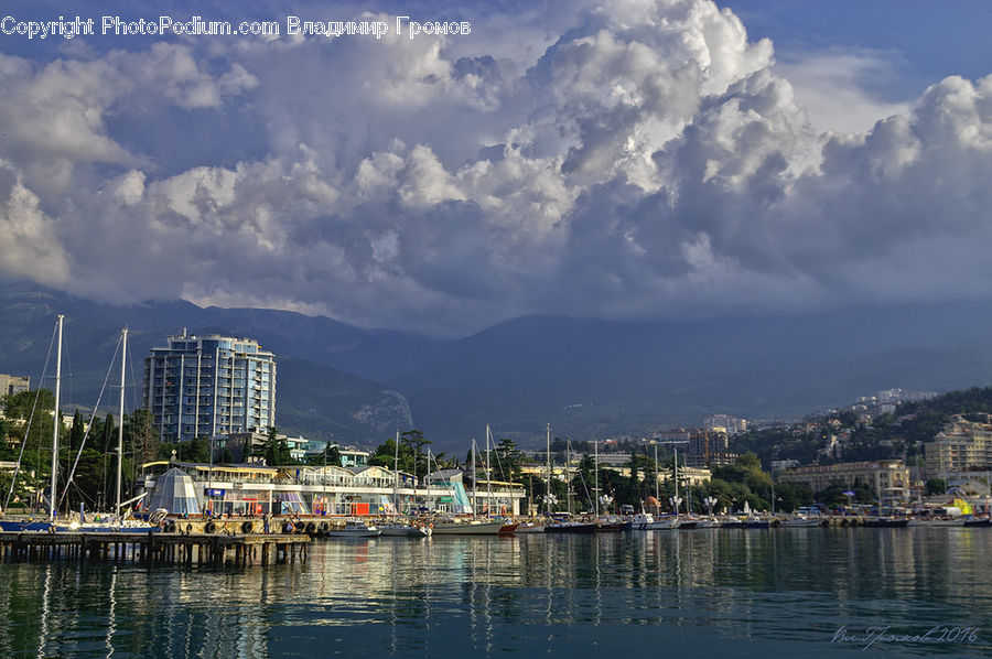 Harbor, Port, Waterfront, Azure Sky, Cloud, Outdoors, Sky