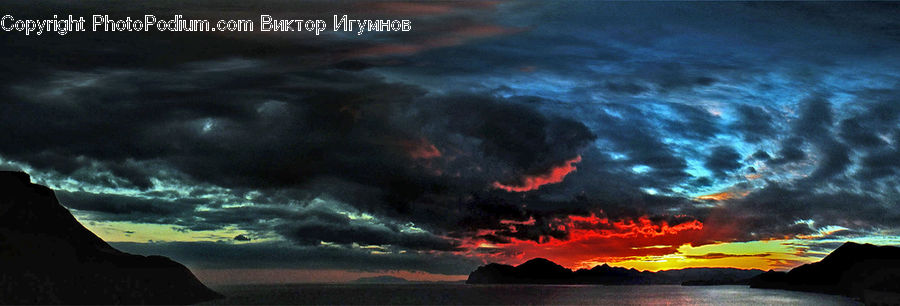 Outdoors, Storm, Weather, Eruption, Volcano, Thunderstorm, Azure Sky