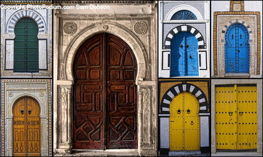 Door, Sundial, Brick, Building, Architecture, Church, Worship