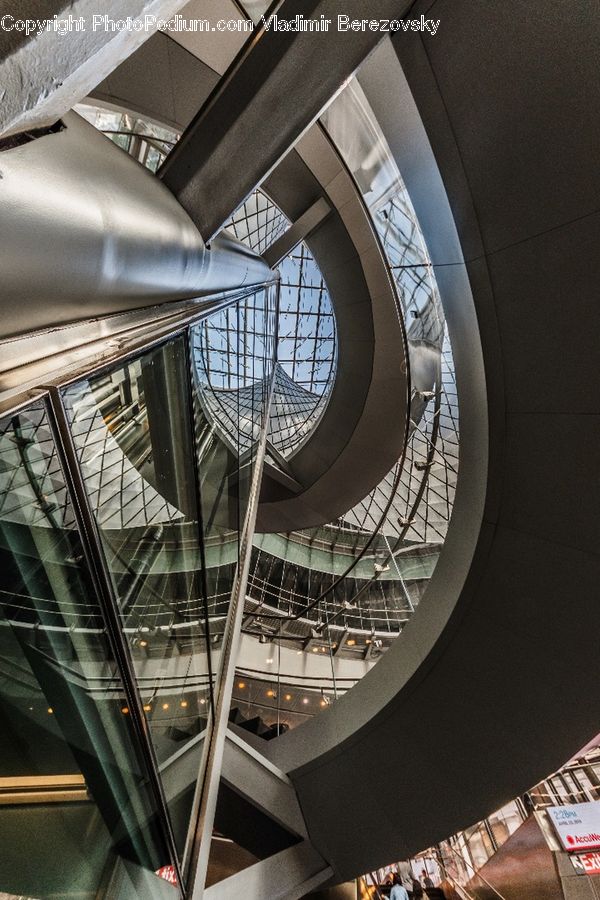Spiral, Banister, Handrail, Staircase, Architecture, Convention Center, Subway