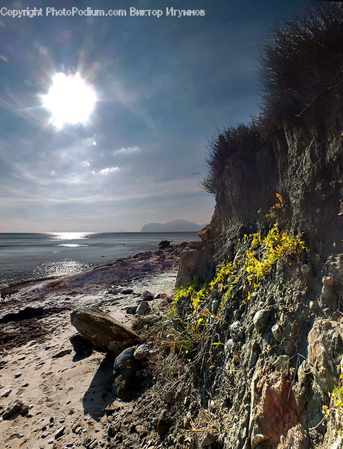 Rock, Coast, Outdoors, Sea, Water, Ground, Soil