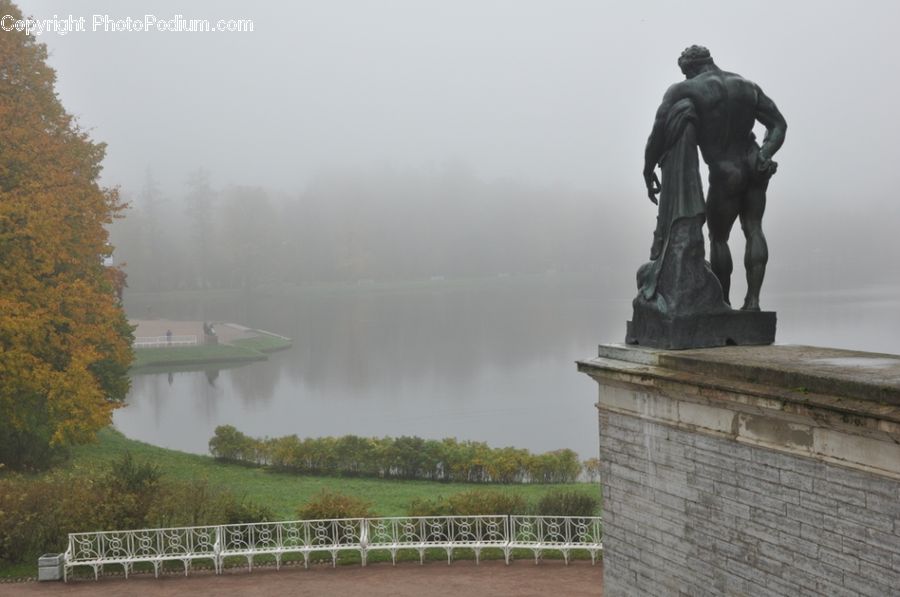 Art, Sculpture, Statue, Fog, Pollution, Smog, Smoke