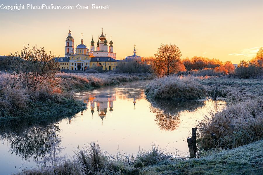 Frost, Ice, Outdoors, Snow, Architecture, Housing, Monastery