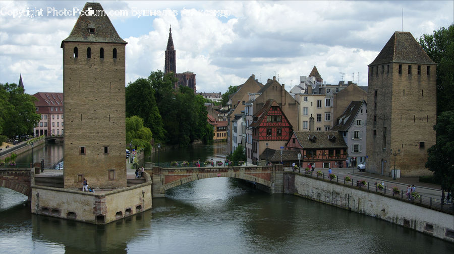 Architecture, Castle, Fort, Bell Tower, Clock Tower, Tower, Canal