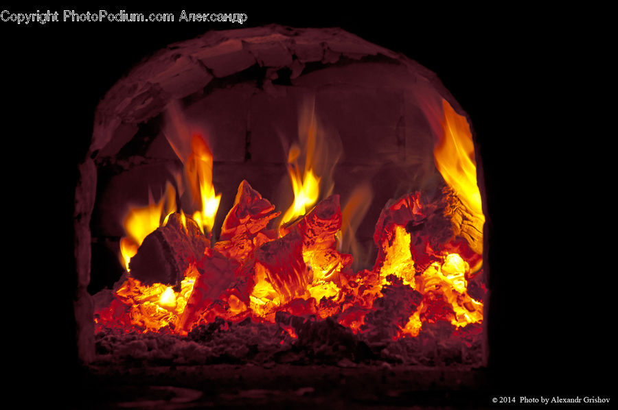 Fireplace, Hearth, Fire, Bonfire, Campfire, Camping, Flame