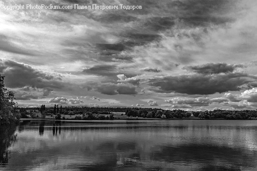 Cloud, Cumulus, Sky, Water, Outdoors, River, Countryside