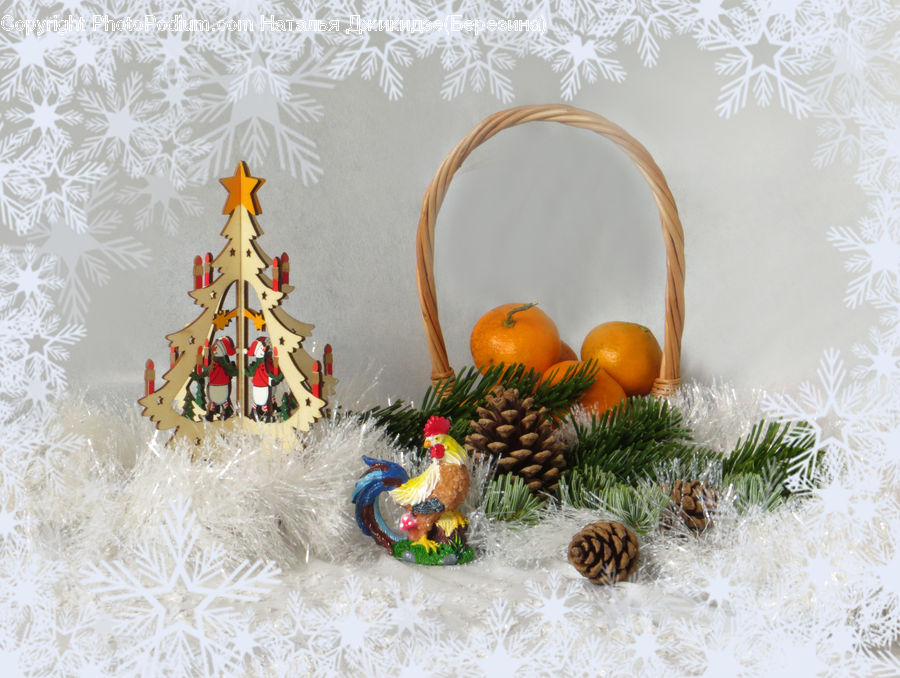 Ornament, Basket, Fruit, Pineapple, Cookie, Food, Gingerbread